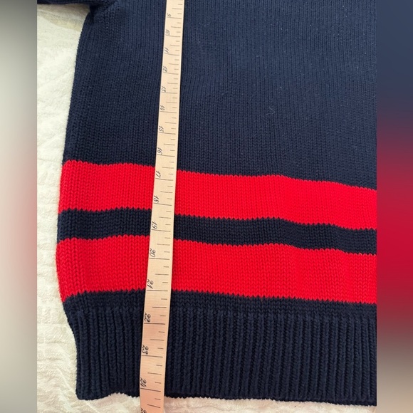 Polo Ralph Lauren Striped Turtleneck Sweater Navy Blue, Red & Yellow cotton - Picture 9 of 9